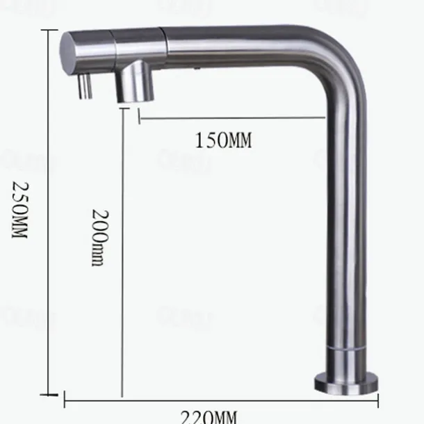 Kitchen faucet - Single Handle One Hole Stainless Steel Pull-out /Pull-down Other Contemporary Kitchen Taps cold or hot water only