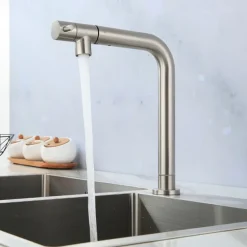 Kitchen faucet - Single Handle One Hole Stainless Steel Pull-out /Pull-down Other Contemporary Kitchen Taps cold or hot water only