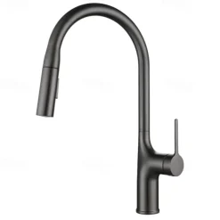 Kitchen faucet - Single Handle One Hole Electroplated / Painted Finishes Pull-out / Pull-down / Standard Spout / Tall / High Arc Centerset Modern Contemporary Kitchen Taps