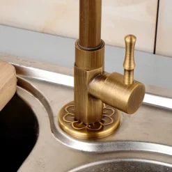 Kitchen faucet - Single Handle One Hole Antique Brass Standard Spout Centerset Antique Kitchen Taps