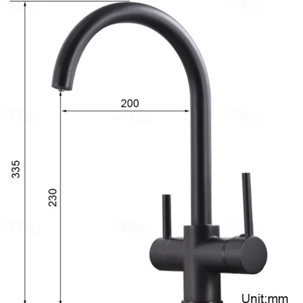 Kitchen faucet - Single Handle Two Holes Electroplated Purified water Centerset Antique Kitchen Taps