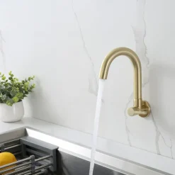 Kitchen faucet - Single Handle One Hole Chrome / Nickel Brushed / Painted Finishes Bar /Prep Wall Mounted Contemporary Kitchen Taps for Cold or Hot Water Only