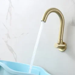 Kitchen faucet - Single Handle One Hole Chrome / Nickel Brushed / Painted Finishes Bar /Prep Wall Mounted Contemporary Kitchen Taps for Cold or Hot Water Only