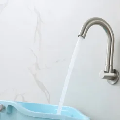 Kitchen faucet - Single Handle One Hole Chrome / Nickel Brushed / Painted Finishes Bar /Prep Wall Mounted Contemporary Kitchen Taps for Cold or Hot Water Only