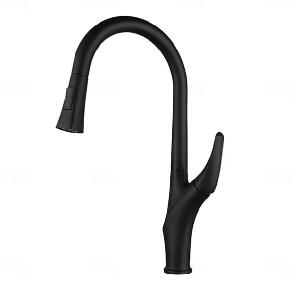 Kitchen faucet - Single Handle One Hole Chrome / Nickel Brushed / Electroplated Pull-out / Pull-down / Standard Spout / Tall / High Arc Centerset Modern Contemporary Kitchen Taps