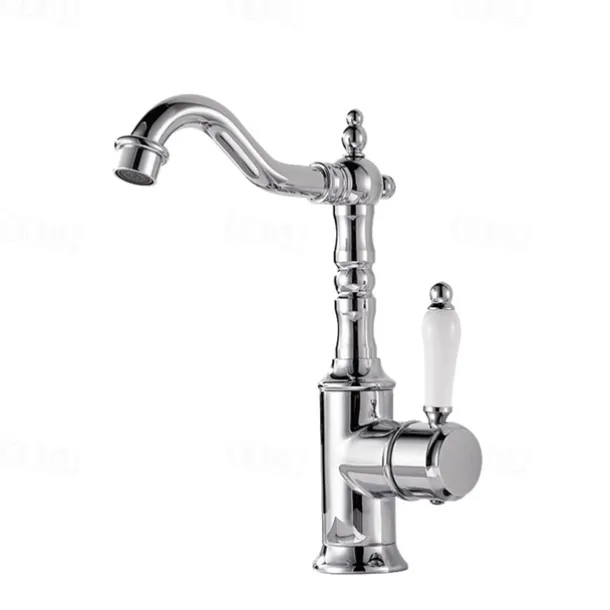 Kitchen faucet - Single Handle One Hole Electroplated Standard Spout Centerset Retro Vintage / Minimalist Kitchen Taps