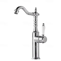 Kitchen faucet - Single Handle One Hole Electroplated Standard Spout Centerset Retro Vintage / Minimalist Kitchen Taps