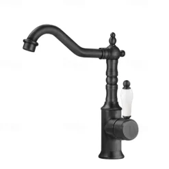 Kitchen faucet - Single Handle One Hole Electroplated Standard Spout Centerset Retro Vintage / Minimalist Kitchen Taps