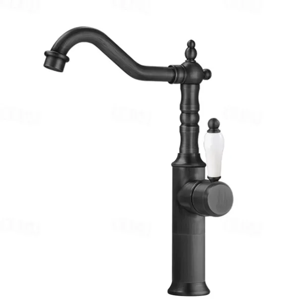 Kitchen faucet - Single Handle One Hole Electroplated Standard Spout Centerset Retro Vintage / Minimalist Kitchen Taps