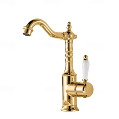 Kitchen faucet - Single Handle One Hole Electroplated Standard Spout Centerset Retro Vintage / Minimalist Kitchen Taps