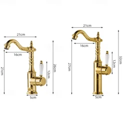 Kitchen faucet - Single Handle One Hole Electroplated Standard Spout Centerset Retro Vintage / Minimalist Kitchen Taps