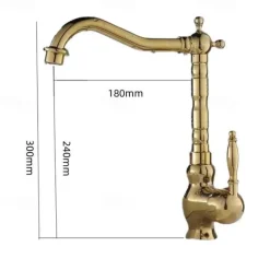 Kitchen faucet - Single Handle One Hole Electroplated Pull-out / Pull-down Centerset Retro Vintage Kitchen Taps