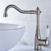 Kitchen faucet - Single Handle One Hole Nickel Brushed Standard Spout Centerset Antique Kitchen Taps