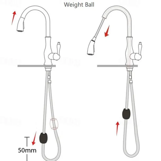 Kitchen faucet - Single Handle One Hole Electroplated Pull-out / Pull-down Deck Mounted Modern Contemporary Kitchen Taps