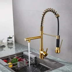 Kitchen faucet - Single Handle One Hole Electroplated Pull-out / Pull-down Deck Mounted Modern Contemporary Kitchen Taps