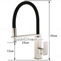 Kitchen Faucet - Single Handle One Hole Electroplated Pull-Out / ­Pull-Down / Tall / ­High Arc Centerset Contemporary Kitchen Taps