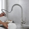 Kitchen faucet - Single Handle One Hole Nickel Brushed / Electroplated / Painted Finishes Pull-out / Pull-down / Standard Spout / Tall / High Arc Centerset Modern Contemporary Kitchen Taps