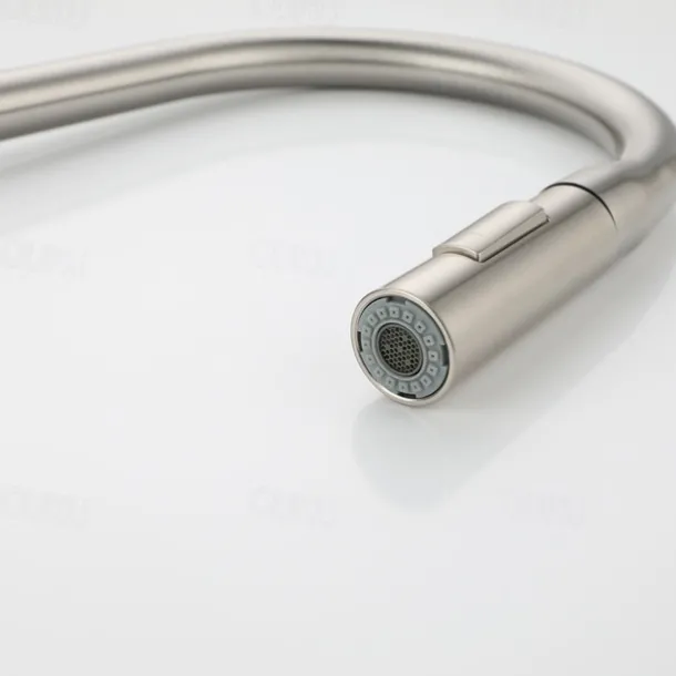 Kitchen faucet - Single Handle One Hole Nickel Brushed / Electroplated / Painted Finishes Pull-out / Pull-down / Standard Spout / Tall / High Arc Centerset Modern Contemporary Kitchen Taps