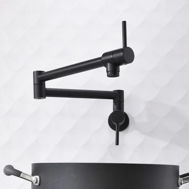 Kitchen faucet - Two Handles One Hole Electroplated Pot Filler Centerset Contemporary Kitchen Taps