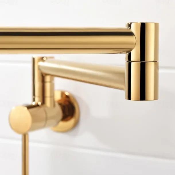 Kitchen faucet - Two Handles One Hole Electroplated Pot Filler Centerset Contemporary Kitchen Taps