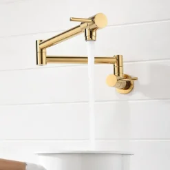 Kitchen faucet - Two Handles One Hole Electroplated Pot Filler Centerset Contemporary Kitchen Taps