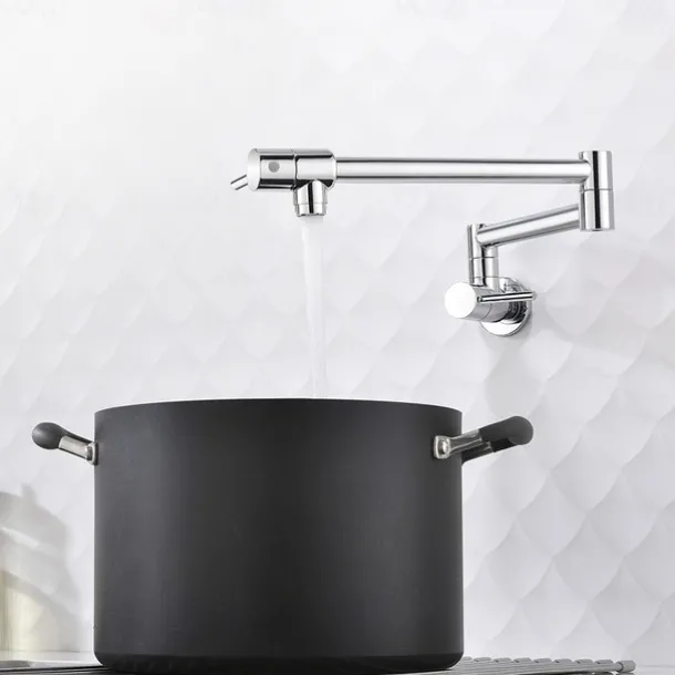 Kitchen faucet - Two Handles One Hole Electroplated Pot Filler Centerset Contemporary Kitchen Taps