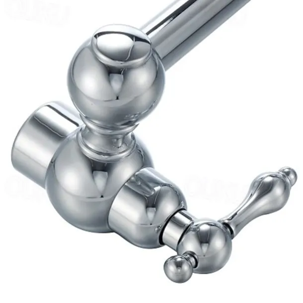 Kitchen faucet - Two Handles One Hole Chrome Pot Filler Wall Mounted Contemporary / Art Deco / Retro / Modern Kitchen Taps