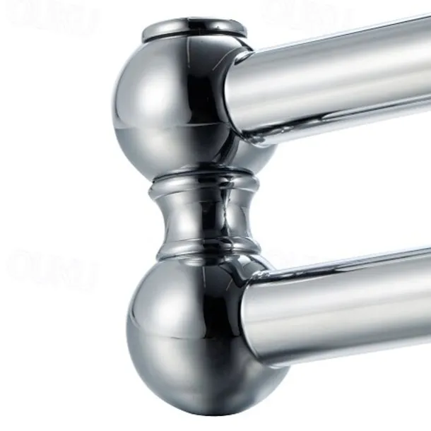Kitchen faucet - Two Handles One Hole Chrome Pot Filler Wall Mounted Contemporary / Art Deco / Retro / Modern Kitchen Taps