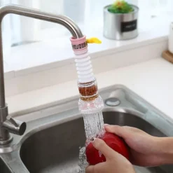 Kitchen Faucet Extender 360 Rotatable Spray Head Adjustable Splash-proof Faucet Filter Nozzle Tap Water Filter Accessories Random color