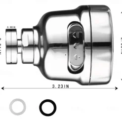 Kitchen Faucet Head Replacement 3 Mode, 360 Kitchen Sink Faucet Aerator Sprayer Attachment, Tap Accessories Water Saving Extend Nozzle Connect Adapter
