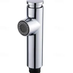 Kitchen Faucet Head Replacement Black Chrome, Pull Out Faucet Sprayer Head Nozzle Attachment Fittings Accessories, Aeration Spray Splash-proof Spout