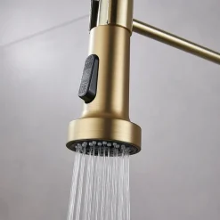 Kitchen Faucet Pull Donw High Arc Spout, 360 Swivel Single Handle Sink Mixer Taps, Kitchen Vessel Tap with Hot and Cold Water Hose