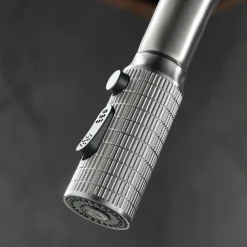 Kitchen Faucet Pull Out Sink Mixer Vessel Tap with 3 Mode Spout, 360 Degree Rotate Single Handle with Cold and Hot Hose