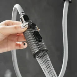 Kitchen Faucet Pull Out Sink Mixer Vessel Tap with 3 Mode Spout, 360 Degree Rotate Single Handle with Cold and Hot Hose