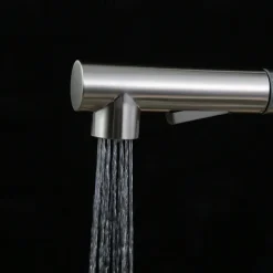 Kitchen Faucet,304 Stainless Steel Single Handle One Hole Nickel Brushed Pull-out / Pull-down / Standard Spout Centerset Minimalist / Modern Contemporary Kitchen Taps