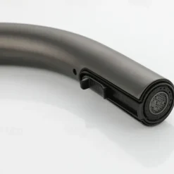 Kitchen Faucet with Pull-out Spray - Single Handle One Hole Electroplated / Painted Finishes Pull-out / Pull-down / Standard Spout / Tall / High Arc Centerset Modern Contemporary Kitchen Taps