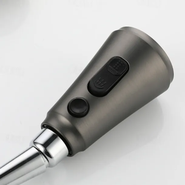 Kitchen Faucet with Sprayer,Pull-out 3-Function Button Design Single Handle One Hole Tall High Arc Modern Contemporary Kitchen Taps