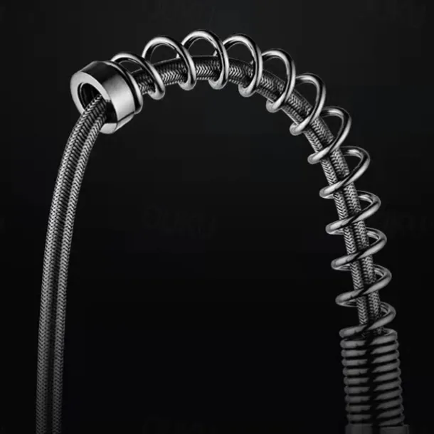 Kitchen Faucet,Brass Chrome Deck Mounted Pullout Spray Contemporary Kitchen Taps with Hot and Cold Switch