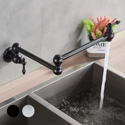 Kitchen Faucet,Kitchen Faucet,Wall Mounted Pot Filler,Brass Foldable Kitchen Tap