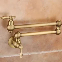 Kitchen Faucet,Kitchen Faucet,Wall Mounted Pot Filler,Brass Foldable Kitchen Tap