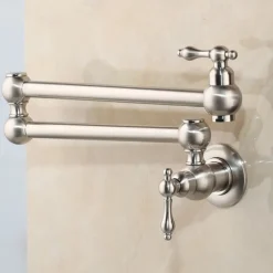 Kitchen Faucet,Kitchen Faucet,Wall Mounted Pot Filler,Brass Foldable Kitchen Tap