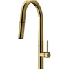 Kitchen Faucet,Rotatable Pull-out/­Pull-down Brass High Arc Nickel Brushed/Painted Finishes Single Handle One Hole Kitchen Taps with Hot and Cold Switch