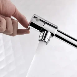 Kitchen Faucet,Wall Mounted Pot Filler Two Handles One Hole Chrome/Oil-rubbed Bronze/Nickel Brushed Foldable Pot Filler Wall Mounted Contemporary Kitchen Taps with Cold Water Only