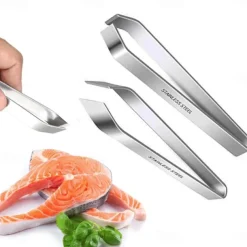Kitchen Fish Bone Tweezers Stainless Steel Pincer Clip Puller Remover Fish Bone Plucking Clamp Kitchen Accessories