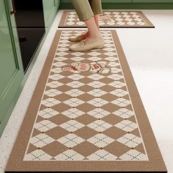 Kitchen Floor Mats Lattice Non-Slip Waterproof And Oil-Proof Mats Dirt-Resistant High-End Diatom MudFoot Pads