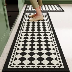 Kitchen Floor Mats Lattice Non-Slip Waterproof And Oil-Proof Mats Dirt-Resistant High-End Diatom MudFoot Pads