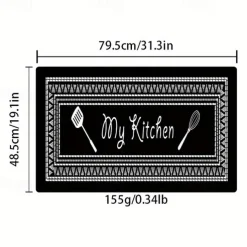 Kitchen Mat Geometric Non-Slip Oil Proof Rug Indoor Outdoor Mat Bedroom Decor Bathroom Mat Entrance Rug Door Mat