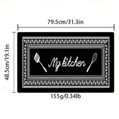 Kitchen Mat Geometric Non-Slip Oil Proof Rug Indoor Outdoor Mat Bedroom Decor Bathroom Mat Entrance Rug Door Mat