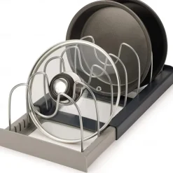 Kitchen Organizer Rack, Countertop Expandable Lid Holder, Kitchenware Storage Rack, Drainage Dish Rack, Expandable Drawer Organizer