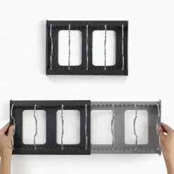 Kitchen Organizer Rack, Countertop Expandable Lid Holder, Kitchenware Storage Rack, Drainage Dish Rack, Expandable Drawer Organizer